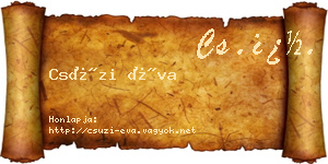 Csúzi Éva névjegykártya